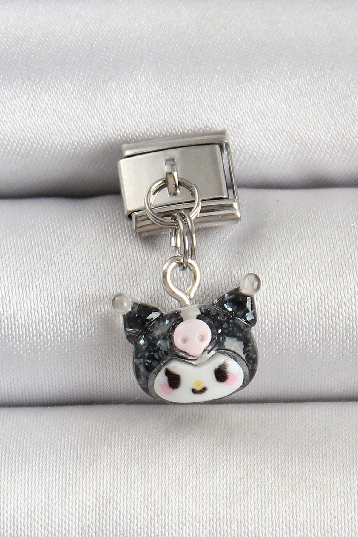 316L Çelik Gümüş Renk Kuromi Model Nomination Charm