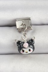 316L Çelik Gümüş Renk Kuromi Model Nomination Charm