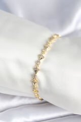 Pirinç Gold Renk Yelpaze Model Kadın Bileklik