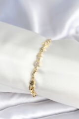 Pirinç Gold Renk Kadın Manifest Bileklik