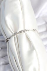 Pirinç Gümüş Renk Halley Yıldız Model Kadın Bileklik