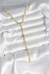 Pirinç Gold Renk Kadın Manifest Kolye