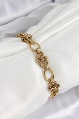 316L Çelik Gold Renk Zincirli Kadın Bileklik