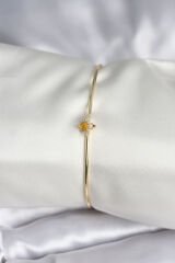 Sinek Figürlü Gold Renk Pirinç Kadın Bileklik