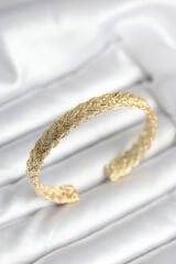 Ezme Zincir Model Gold Renk Kadın Bileklik