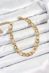 316L Çelik Gold Renk Kalın Zincir Erkek Bileklik