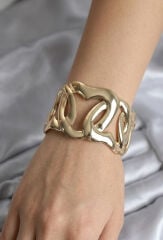 Pirinç Gold Renk Vintage Kadın Bileklik