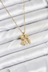 316L Çelik Zincir Gold Renk Erkek Kız Model Kadın Kolye