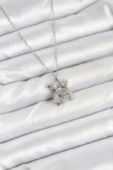 316L Çelik Zincir Gümüş Renk Erkek Kız Model Kadın Kolye