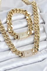 Xuping Gurmet Gold Renk Kolye ve Bileklik Seti