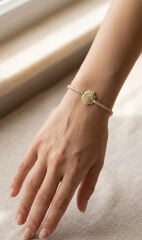 Pirinç Gold Renk Deniz Kabuğu Model Su Yolu Kadın Bileklik