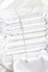 316L Çelik Zincir Gümüş Renk Yıldız Model Y Kolye