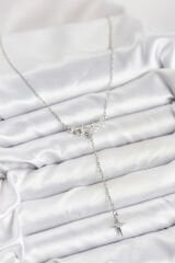 316L Çelik Zincir Gümüş Renk Yıldız Model Y Kadın Kolye