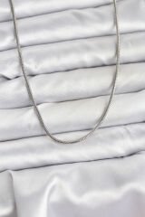 316L Çelik Zincir Gümüş Renk 60 cm Yılan Zincir Kadın Kolye