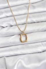 316L Çelik Zincir Gold Renk Model Kadın Kolye