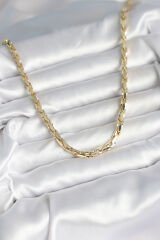 Pirinç Gold Renk 60 cm Zincir Kadın Kolye