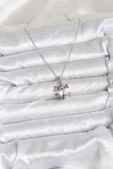 316L Çelik Zincir Gümüş Renk Chirtsmas Bell Model Yılbaşı Temalı Kadın Kolye