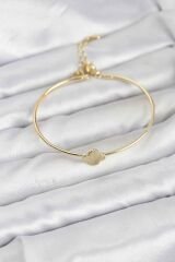 Yonca Model Gold Renk Kadın Bileklik