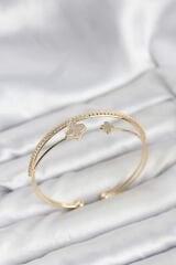 Yonca Model Pirinç Gold Renk Kadın Bileklik