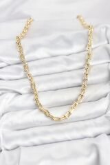 Gold Renk Pirinç Tifani Model Kadın Kolye